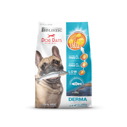 อาหารเม็ดสำหรับสุนัข DOG DAYS เกรดโฮลิสติก รสปลา สูตร DERMA (11.2 KG)_0